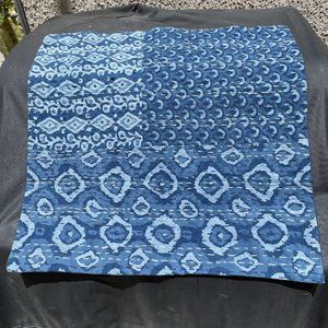 Blue patterned pillow cover zip closing. New. 18 x 18 in.